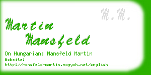 martin mansfeld business card